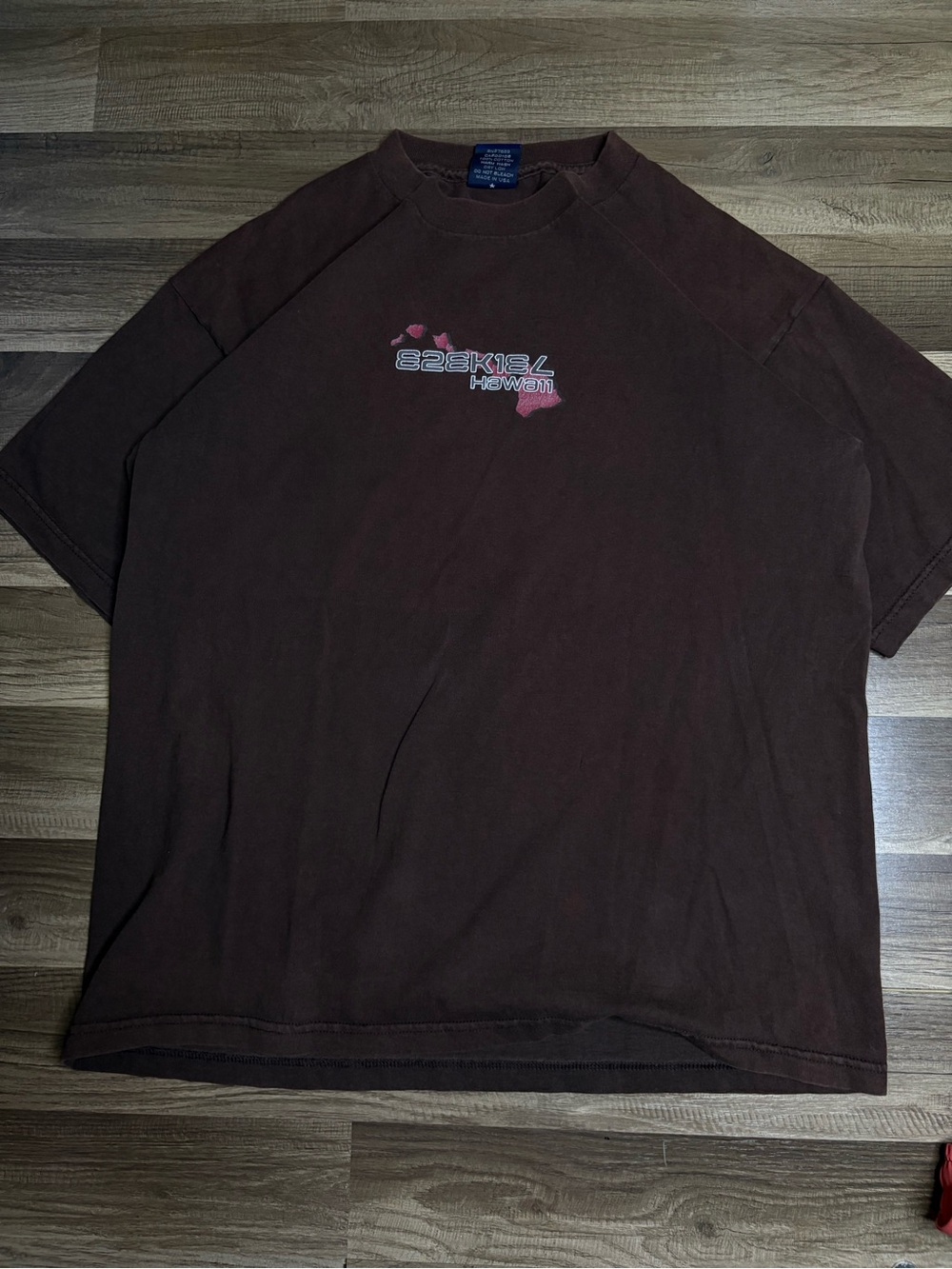 Ezekiel Hawaii Graphic Print Brown Men's XL Crew Neck Short Sleeve T-Shirt
